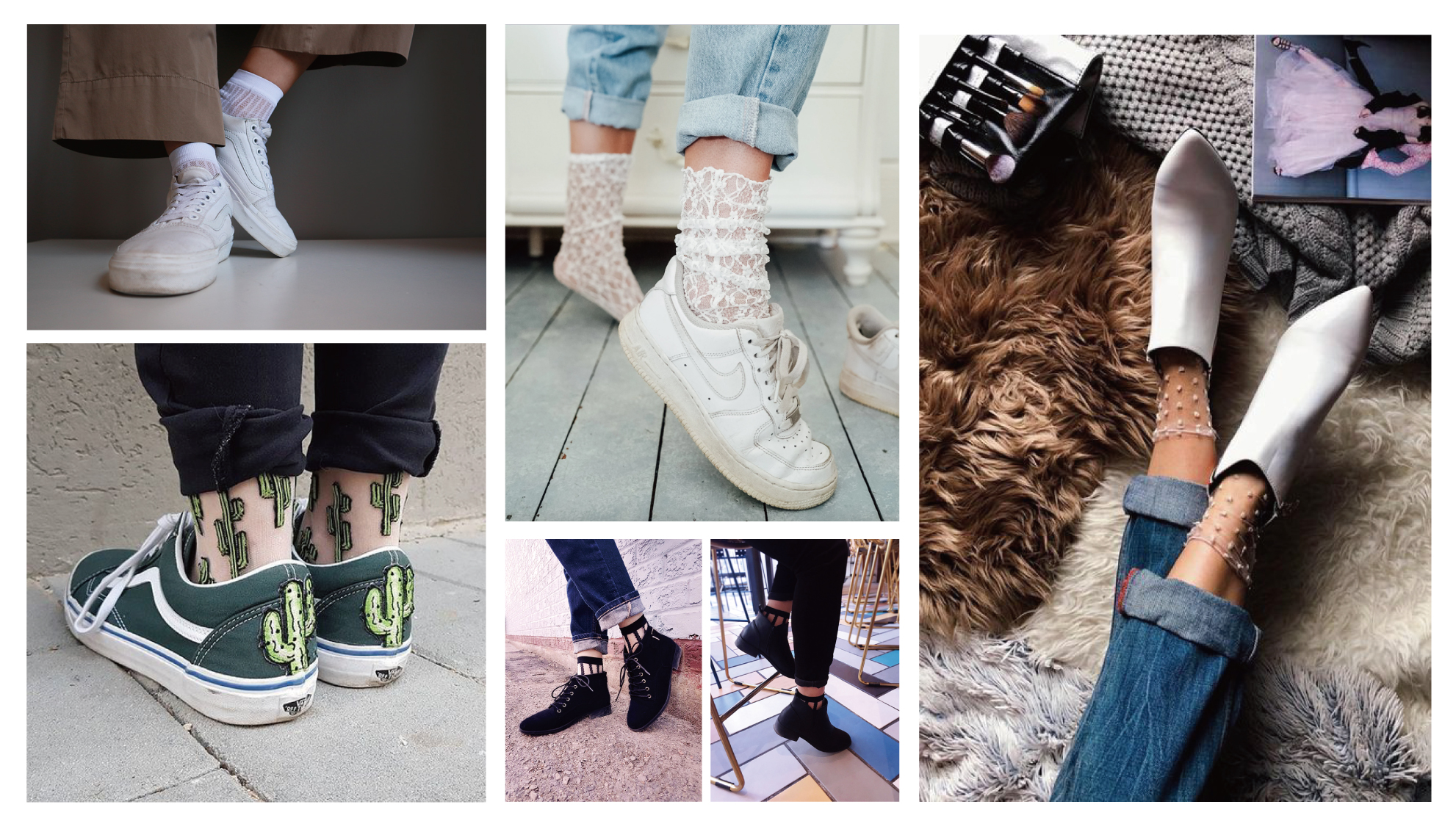 透膚中筒襪的穿搭