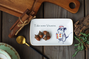 Nurse mousey - 護士老鼠 鑰匙盤 飾品盤 (骨瓷方盤)