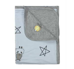 藍色大星星羊雙層被毯 藍色大星星羊雙層被毯