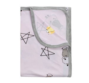 粉色大星星羊單層被毯 粉色大星星羊單層被毯