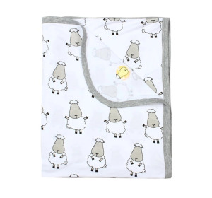 白色羊樂園單層被毯 白色羊樂園單層被毯