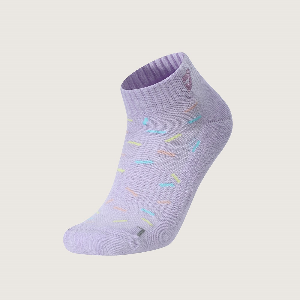 運動機能透氣短筒襪-紫 M(22~25cm)