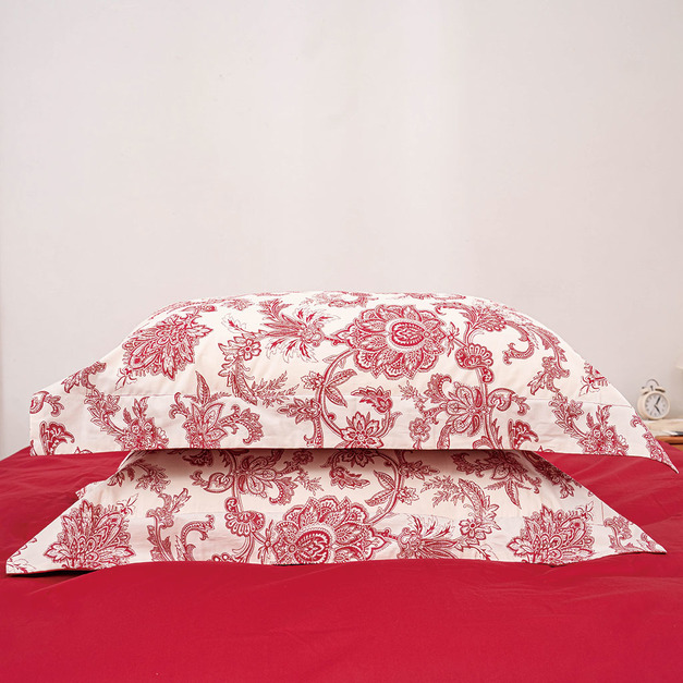 【富貴紅】【床組】埃及棉_單人/雙人/加大/特大_IDEE LIVING伊德生活 【富貴紅】【床組】埃及棉_單人/雙人/加大/特大_IDEE LIVING伊德生活