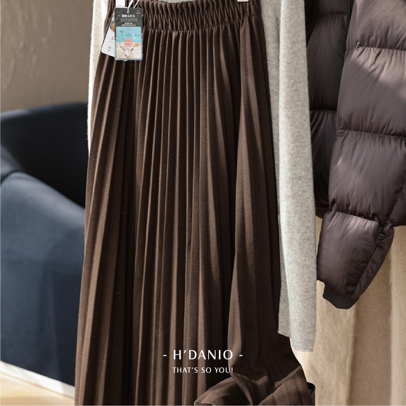 鎏金霧感皺摺半身裙 2色 鎏金霧感皺摺半身裙 2色