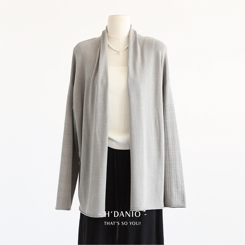 380g天絲混紡披肩開衫 5色 380g天絲混紡披肩開衫 5色