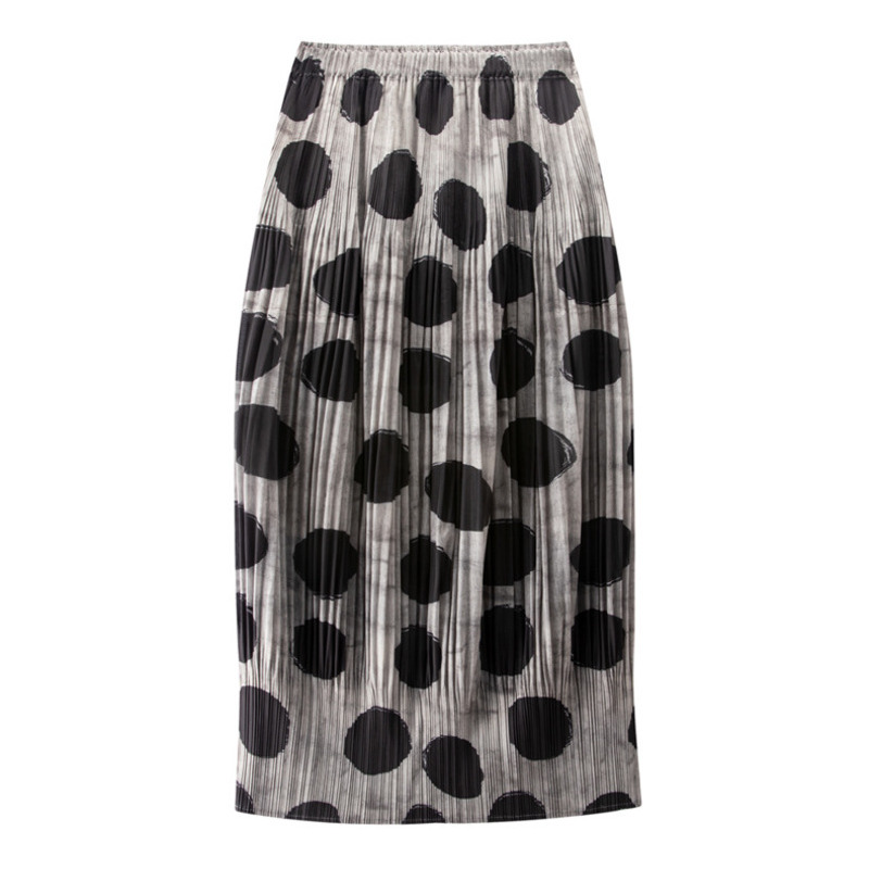 皺摺圓點印花包臀裙 皺摺圓點印花包臀裙