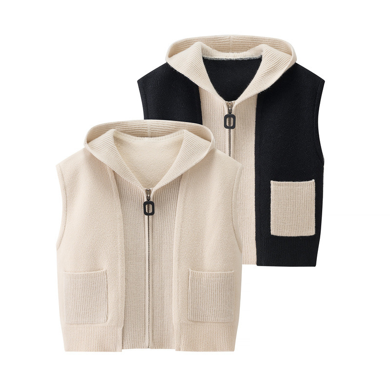 拉鍊馬甲連帽背心 2色 拉鍊馬甲連帽背心 2色