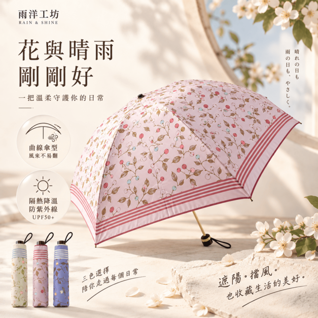 反向降溫傘|繪畫櫻桃 反向降溫傘|繪畫櫻桃