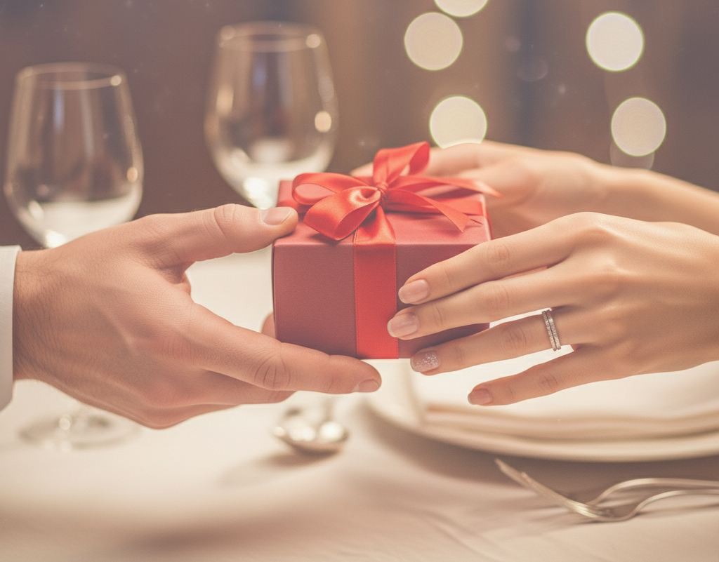 一位女孩戴著麋鹿斑斑的夾式耳環,作為一份充滿心意的禮物