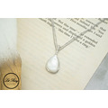純銀珠光白水滴長項鍊_5 純銀珠光白水滴長項鍊_5