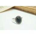 純銀復古午夜黑寶石戒指 ( 1.6 ~ 1.8 ) 純銀復古午夜黑寶石戒指 ( 1.6 ~ 1.8 )