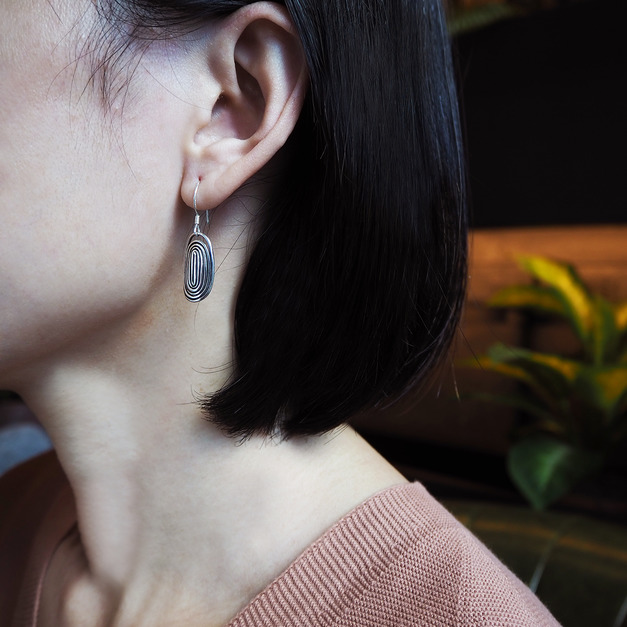 finger print earrings_指紋耳環 finger print earrings_指紋耳環