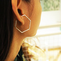 hexagon earring_六邊形耳骨環_1 hexagon earring_六邊形耳骨環_1