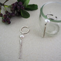 pearl tassel earring_珍珠流蘇耳骨環_3 pearl tassel earring_珍珠流蘇耳骨環_3