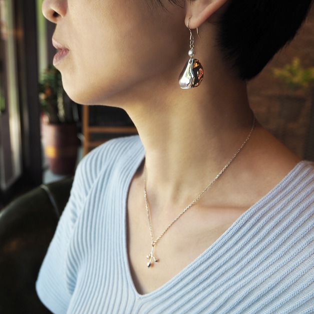 pearl wave earring_珍珠波浪耳環 pearl wave earring_珍珠波浪耳環