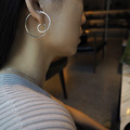 circle earring_圈圈耳骨環_2 circle earring_圈圈耳骨環_2