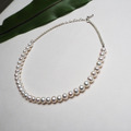 chain pearl necklace_銀鍊珍珠項鍊_3 chain pearl necklace_銀鍊珍珠項鍊_3