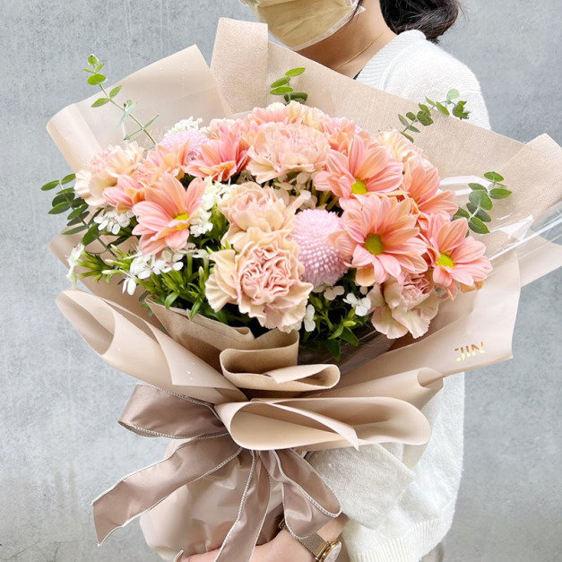 粉橘色系鮮花花束 B0332008 粉橘色系鮮花花束 B0332008