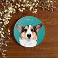 汪喵陶瓷吸水杯墊 - 三色柯基犬 ( 嚴肅 ) | 熊熊 汪喵陶瓷吸水杯墊 - 三色柯基犬 ( 嚴肅 ) | 熊熊