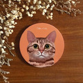 汪喵陶瓷吸水杯墊 - 虎斑貓 汪喵陶瓷吸水杯墊 - 虎斑貓