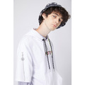 【中性款】五分袖連帽運動衫/白色_7 【中性款】五分袖連帽運動衫/白色_7