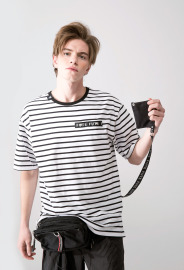 【中性款】可拆口袋短袖TEE/黑白 【中性款】可拆口袋短袖TEE/黑白