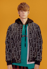 【中性款】反光印鋪棉飛行外套/反光黑 【中性款】反光印鋪棉飛行外套/反光黑