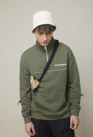 【中性款】立領運動衫/橄欖綠 【中性款】立領運動衫/橄欖綠