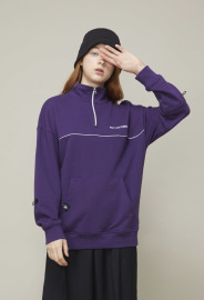 【中性款】立領運動衫/暗紫色 【中性款】立領運動衫/暗紫色