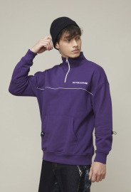 【中性款】立領運動衫/暗紫色 【中性款】立領運動衫/暗紫色