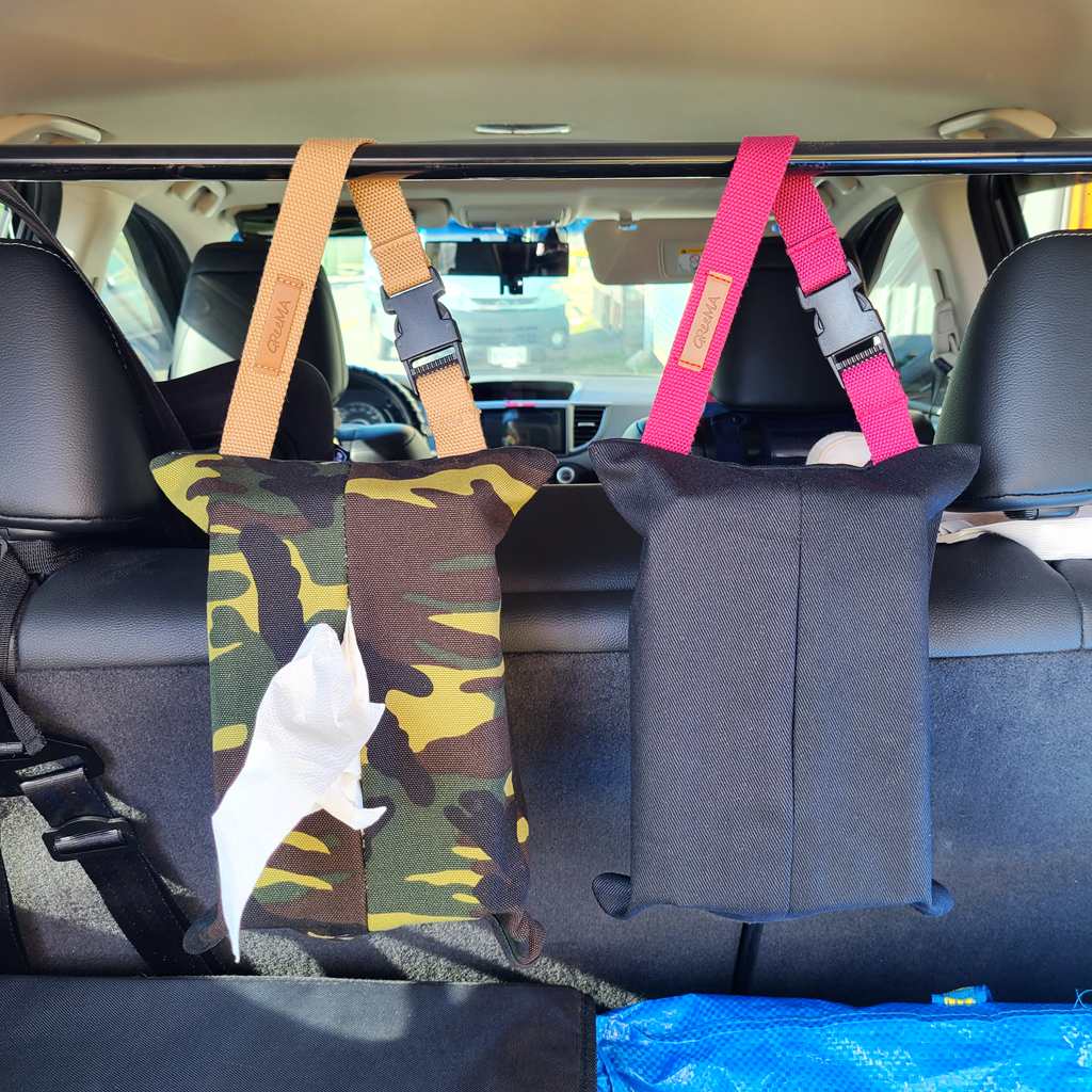 車用可掛式面紙套 面紙盒 收納袋