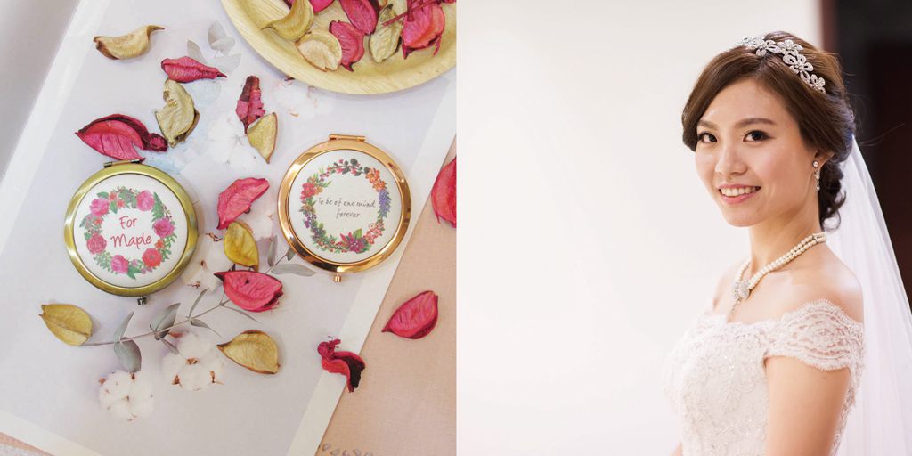 浪漫花圈隨身鏡圖片