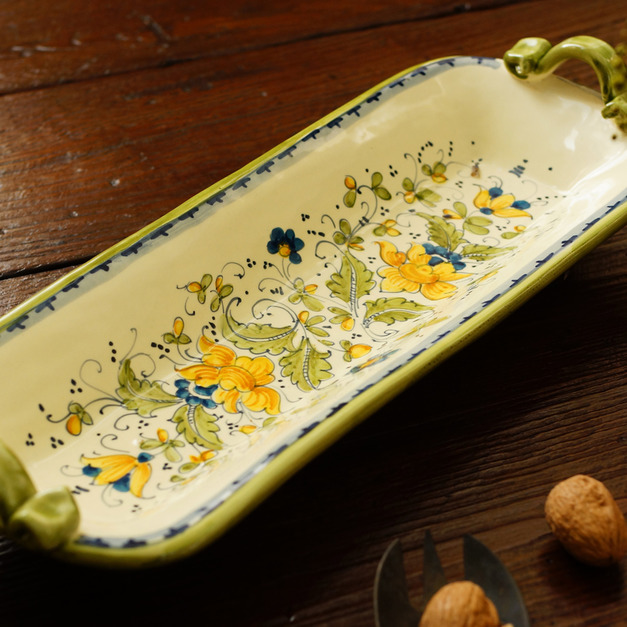 義大利 雙耳綠葉長盤 義大利 雙耳綠葉長盤