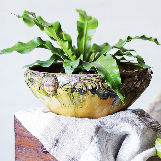 義大利 雕刻花大盆 義大利 雕刻花大盆