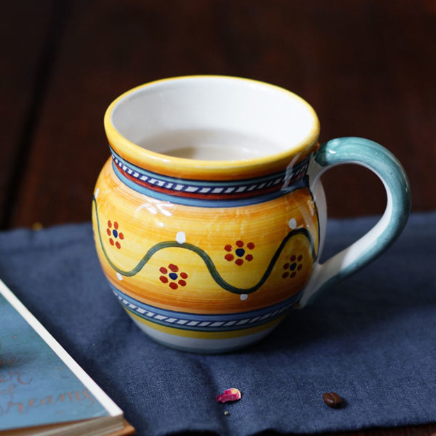 義大利 胖馬克杯420ml(小花) 義大利 胖馬克杯420ml(小花)