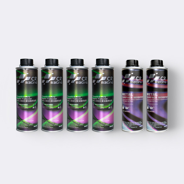 CR RACING 金屬表面提升劑(300ml)*2+液態三核鉬引擎保護添加劑(300ml)*4