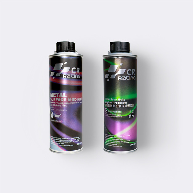 CR RACING 金屬表面提升劑(300ml)*1+液態三核鉬引擎保護添加劑(300ml)*1