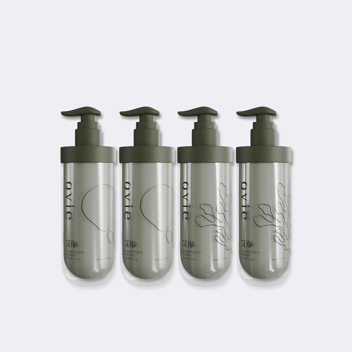 5D海藻酵素洗髮精*2+5D海藻酵素沐浴乳 *2 5D海藻酵素洗髮精*2+5D海藻酵素沐浴乳 *2
