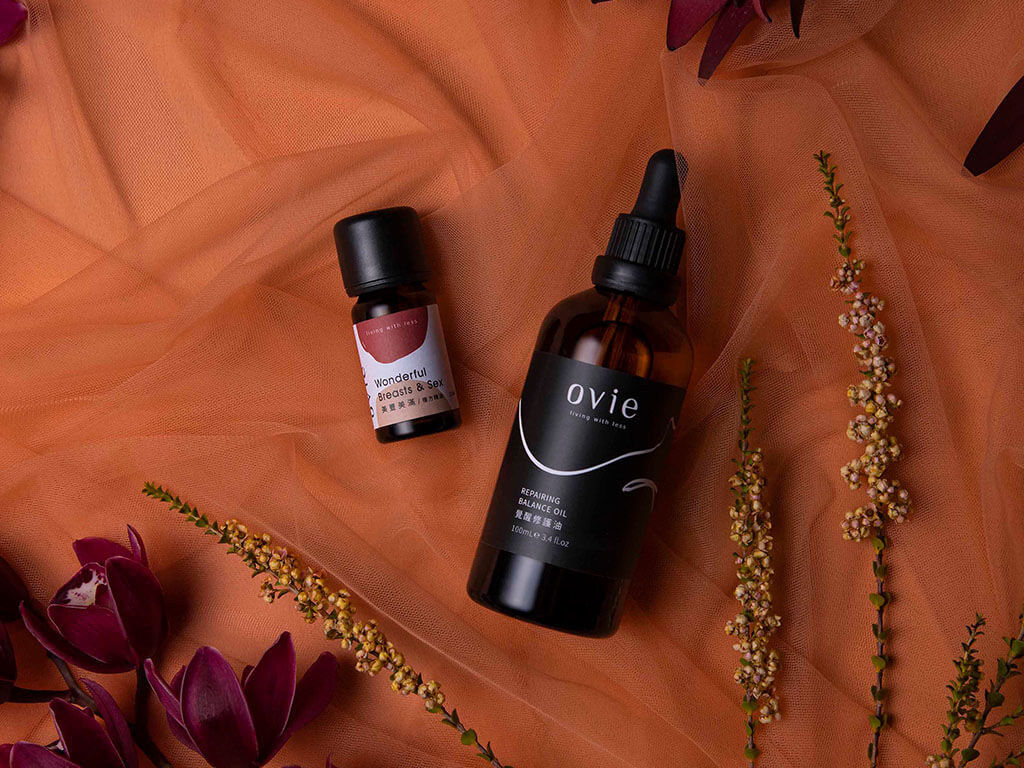 Ovie美豐精油內含8種植物精油功效,推薦可用於幫助豐胸、美胸的精油按摩