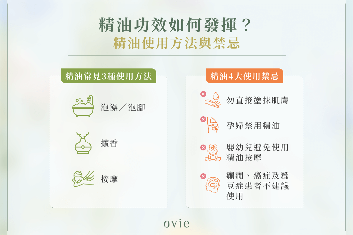 精油功效如何發揮?精油使用方法與禁忌