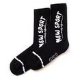 new sport 草寫LOGO【黑】側邊LOGO塗鴉草寫運動長襪(S/M/L)_1 new sport 草寫LOGO【黑】側邊LOGO塗鴉草寫運動長襪(S/M/L)_1