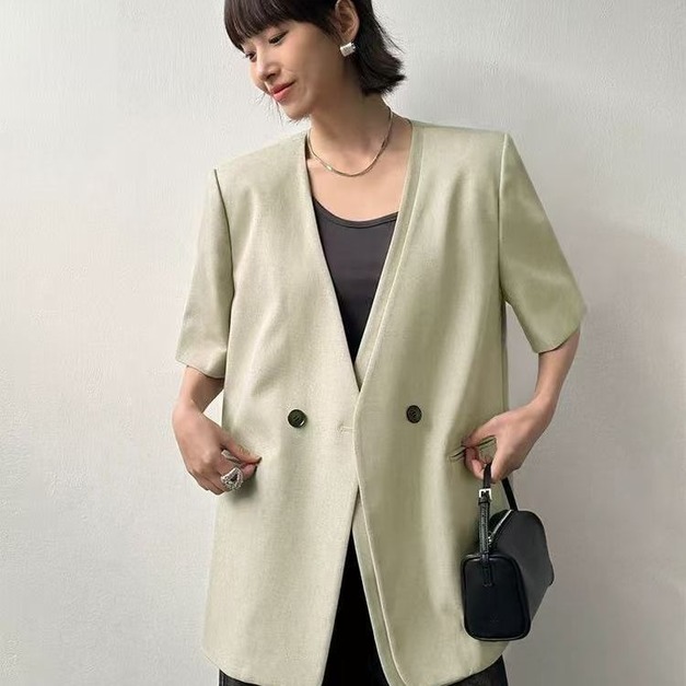 極簡高級感V領西裝外套 三色 極簡高級感V領西裝外套 三色