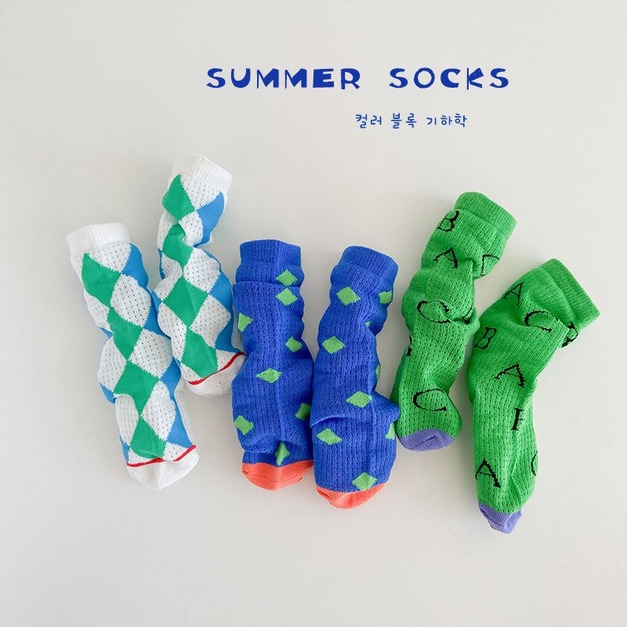 夏季透氣網眼兒童襪 多款組合 夏季透氣網眼兒童襪 多款組合