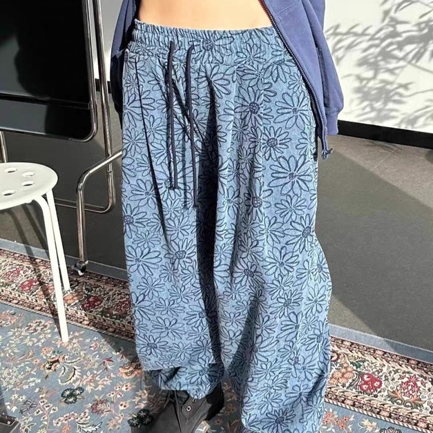 韓國高腰印花時髦寬褲 3色 韓國高腰印花時髦寬褲 3色