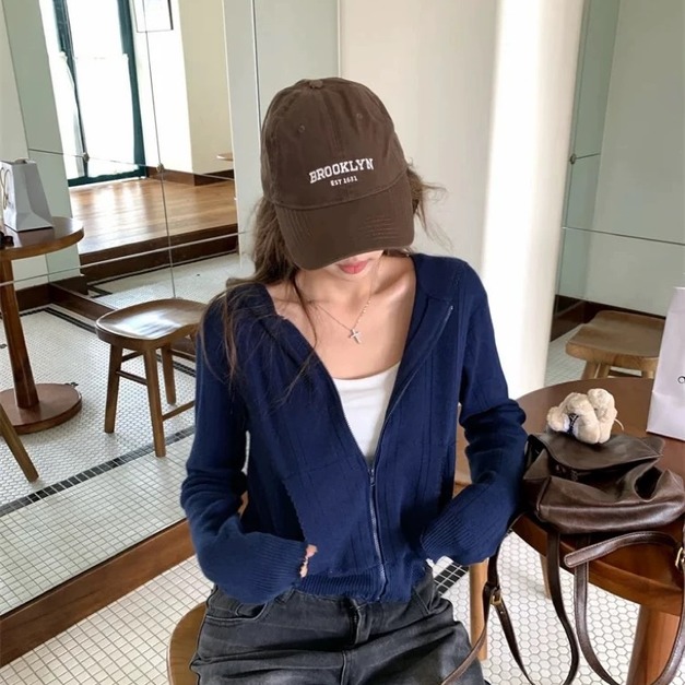 初秋新款連帽拉鏈開衫 3色 初秋新款連帽拉鏈開衫 3色