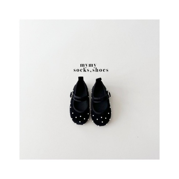 韓國童鞋🏷️MYSHOES 光澤絨面珍珠平底鞋 韓國童鞋🏷️MYSHOES 光澤絨面珍珠平底鞋