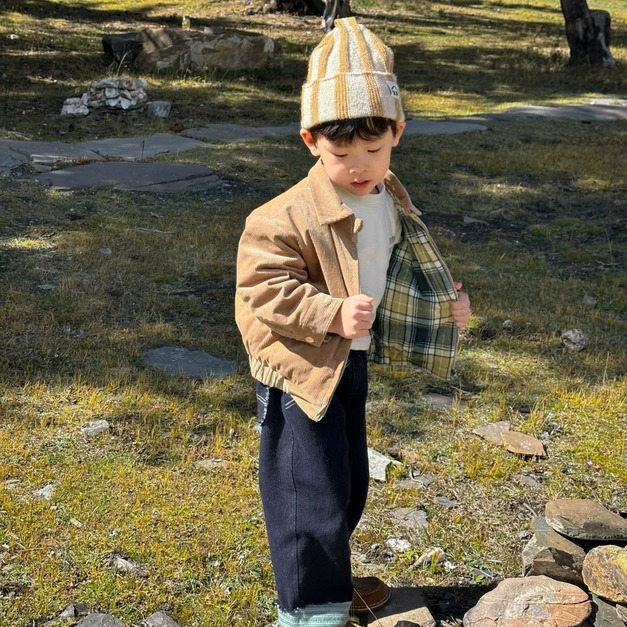 燈心絨夾棉復古夾克外套 燈心絨夾棉復古夾克外套