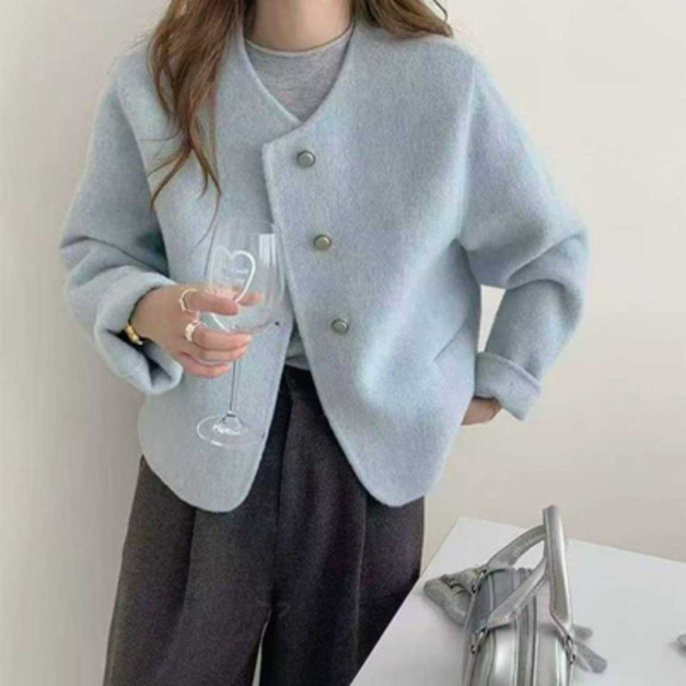 【正韓 OPINS】펭귄 手工羊毛外套(2 colors) 【正韓 OPINS】펭귄 手工羊毛外套(2 colors)