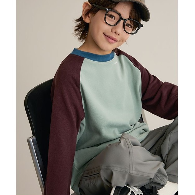 撞色拼接袖棉質上衣 3色 撞色拼接袖棉質上衣 3色