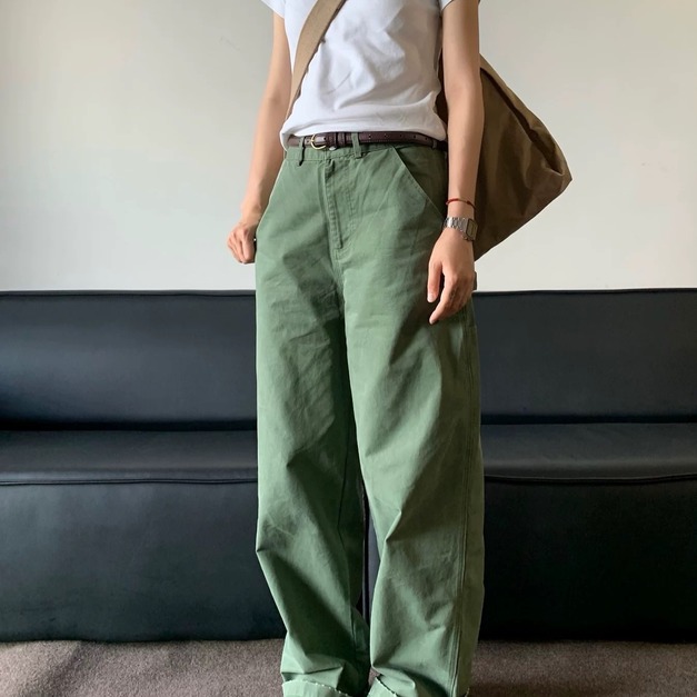 美式復古直筒工裝褲|男女寬鬆休閒 clean-fit 長褲 2色 美式復古直筒工裝褲|男女寬鬆休閒 clean-fit 長褲 2色